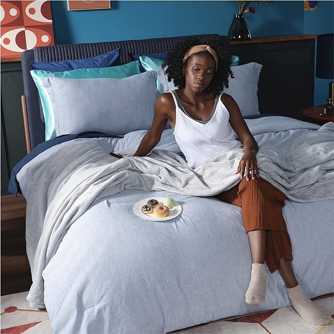 Bedsure Fleece Blankets Queen Size Light Grey - Bed Blanket Soft Lightweight Plush Fuzzy Cozy Luxury Microfiber, 90x90 inches-StrideForce Fitness