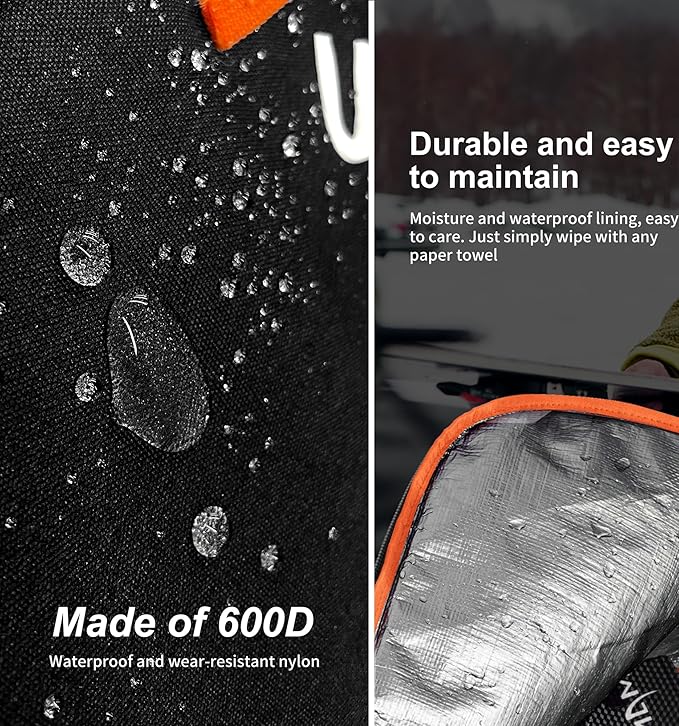 Unigear Ski Bag for Air Travel, 360° Fully Padded Protection, Water-Resistant and Durable up to 192cm for Snow Air Travel Transport-StrideForce Fitness