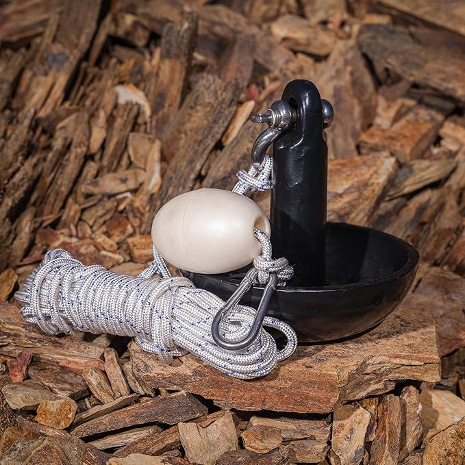 Newport Premium 10lb Mushroom Anchor Kit w/Bag, Rope, Buoy, & Stainless Hardware-StrideForce Fitness