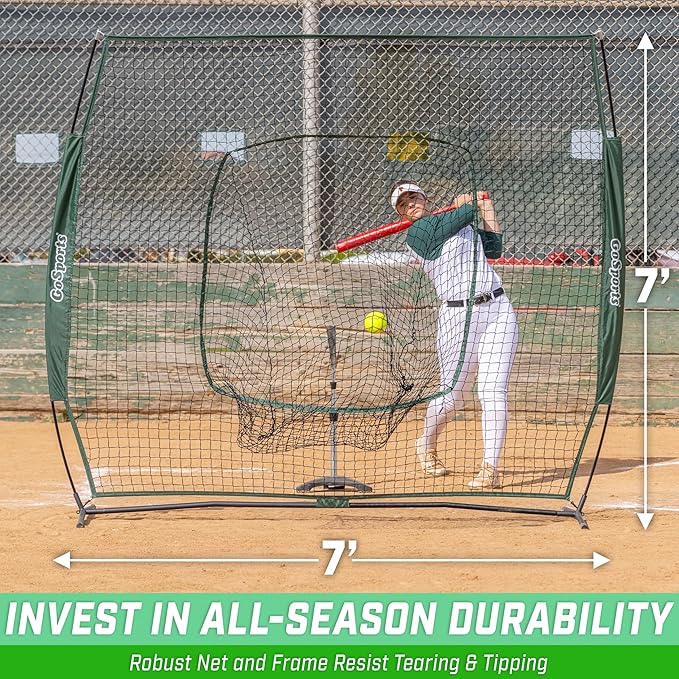 GoSportsGoSports Team Tone 7' x 7' Baseball & Softball Practice Hitting & Pitching Nets in Team Colors-StrideForce Fitness