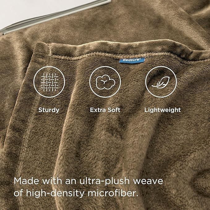 Bedsure Fleece Blankets King Size Camel - Bed Blanket Soft Lightweight Plush Cozy Fuzzy Luxury Microfiber, 108x90 inches-StrideForce Fitness