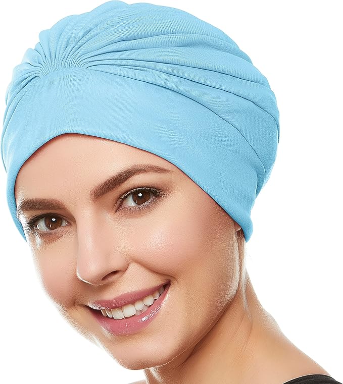 BEEMO Swim Caps for Women Swimming Turban Polyester Latex Lined Pleated for Ladies-StrideForce Fitness