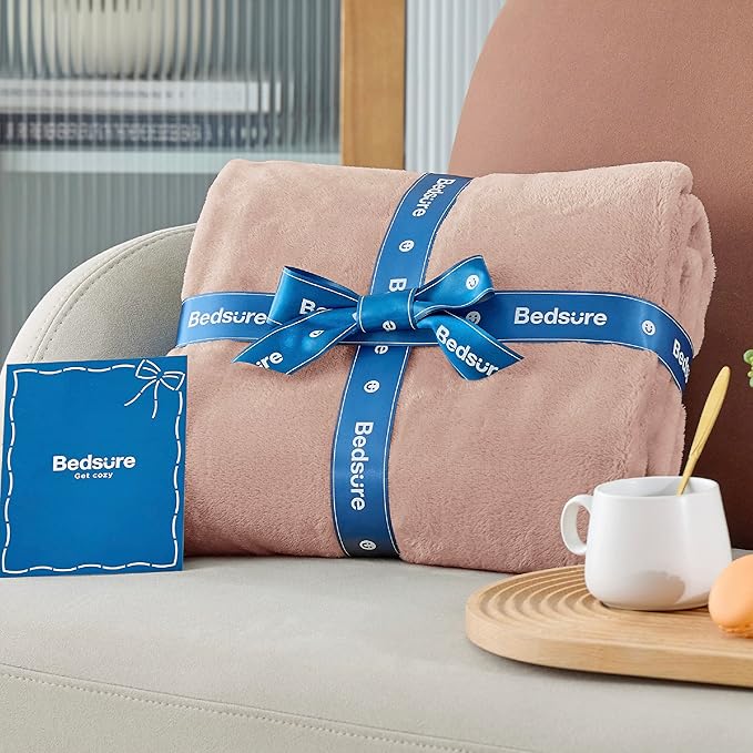 Bedsure Fleece Blankets King Size Dusty Pink - Bed Blanket Soft Lightweight Plush Cozy Fuzzy Luxury Microfiber, 108x90 inches-StrideForce Fitness