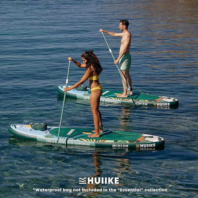 Inflatable Paddle Board for Adults with Accessories Included, Oar, Fins, Pump. Stand Up Paddleboard Great Stability and Resistance. 10’ x 33" x 5.9", Maximum Load 286 lb-StrideForce Fitness