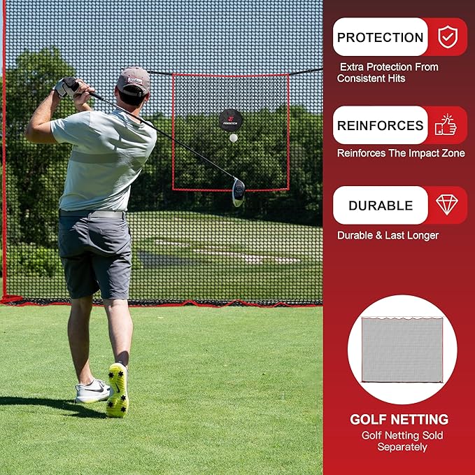 Golf Practice Net - Heavy Duty Driving Range Net with High Impact Chipping Target, Include Carry Bag and Golf Balls for Indoor Outdoor-StrideForce Fitness