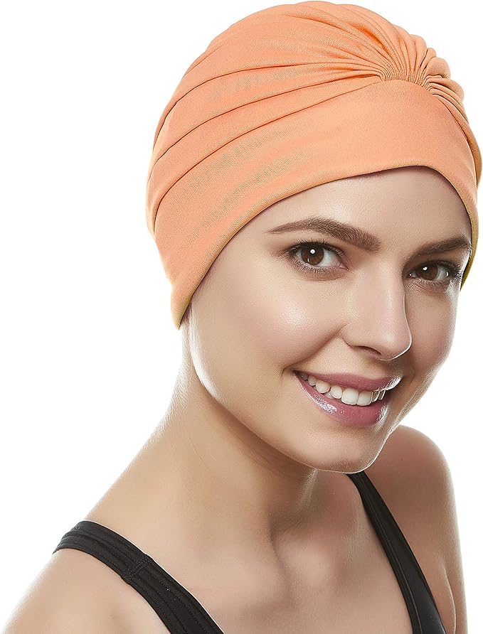BEEMO Swim Caps for Women Swimming Turban Polyester Latex Lined Pleated for Ladies-StrideForce Fitness