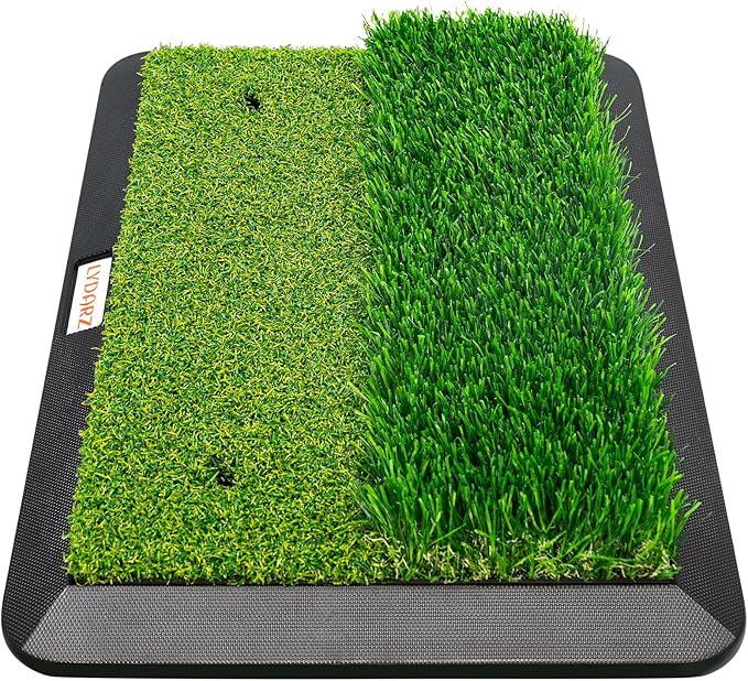 Dual-Turf Portable Golf Training Equipment - Fairway & Rough Turf Golf Mat, Golf Hitting Mat, Golf Practice Mats with Turf for Chipping & Swing Practice - Ideal Golf Practice Mat for Home and Backyard-StrideForce Fitness