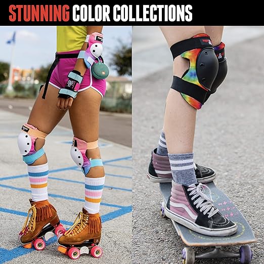 Triple Eight Saver Series 3-Pack Pad Set– Ideal for Skateboarding, In-line Skating, Roller Skating, and Biking-StrideForce Fitness