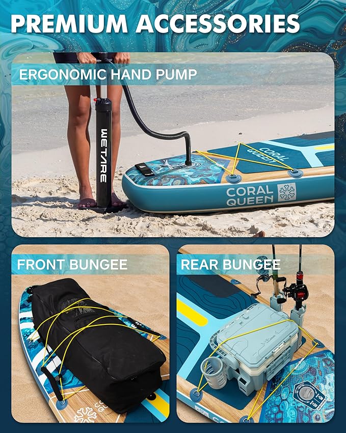 11'6"x35" Inflatable Paddle Board, 450lbs Extra Wide Stand Up Sup Board for Adults, Blow Up Paddleboard Kayak Non-Slip Stable Deck Boat for Yoga Fishing Surf-StrideForce Fitness