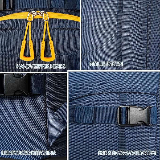 Unigear Ski Boot Bag, 70L Ski Boot Travel Backpack for Ski Helmet, Goggles, Gloves, Skis, Snowboard & Accessories（Blue）-StrideForce Fitness