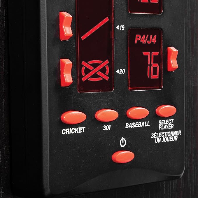 EastPoint Sports Tournament Bristle Dartboard and Easy Hang Cabinet with Electronic Scoreboard and 6 Steel Tip Darts-StrideForce Fitness