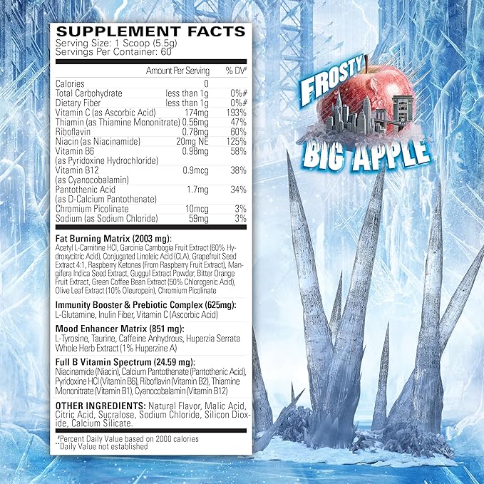 EHP Labs x Ghostbusters OxyShred Pre Workout Powder Supplement - Preworkout Powder with Acetyl L Carnitine, Energy Boost Drink - Frosty Big Apple, 60 Servings-StrideForce Fitness