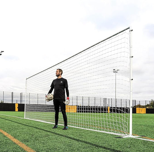 QUICKPLAY Pro Alu Training Frame - Flat Soccer Goal - Double-Sided Design - Durable Aluminum Construction - Base and Ground Stake for Multi-Surface - Available 2 Sizes Full Size Goal-StrideForce Fitness