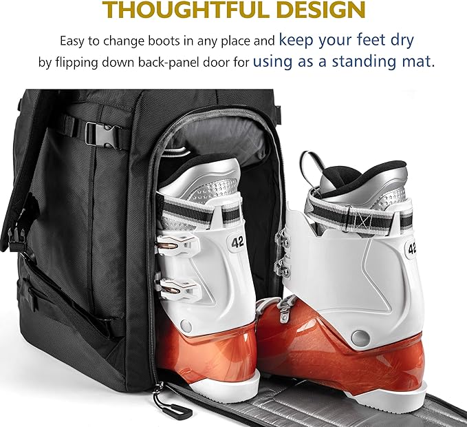 Unigear Ski Boot Bag Backpack for Helmet 50L/70L, Goggles, Gloves, Skis, Snowboard & Accessories (Black)-StrideForce Fitness