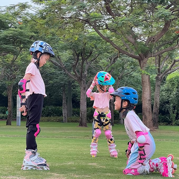 Kids Bike Helmet,Bavilk Kids Boys Girls Bike Helmets with LED Light Detachable Visor Children Youth Teen Multi-Sport for Skating Cycling Scooter Skateboard Adjustable & Lightweight 19.7"-22.4"-StrideForce Fitness