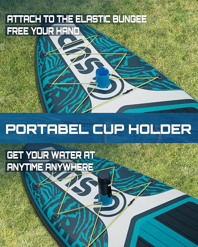 ESUP Inflatable Stand Up Paddle Board with Cup seat 33"/35" Wide Durable SUP, 11'/11'6" Stable Inflatable Paddle Boards for Adults & Youth of All Skill Levels-StrideForce Fitness