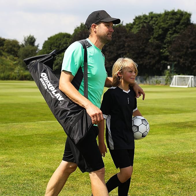 QUICKPLAY Kickster Soccer Goal Range – Ultra Portable | Quick and Easy Set Up | Includes Net and Carry Bag | Available in 7 Sizes | Backyard Soccer Net for Kids & Adults [Single Goal]-StrideForce Fitness