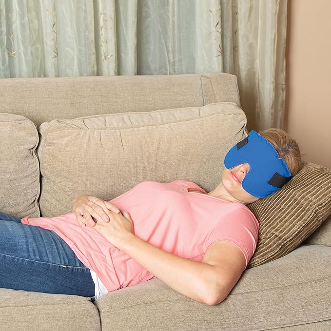 Core Products Dual Comfort Migraine CorPak Hot Cold Therapy, Eye Mask Compress, No Frost, Includes Strap-StrideForce Fitness