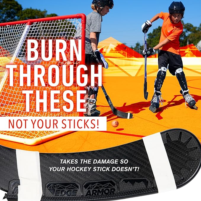 Franklin Sports Blade Protector - Hockey Stick Protection for Off Ice Practice and Training - Fits Most Stick Sizes - Edge Armor,Black-StrideForce Fitness