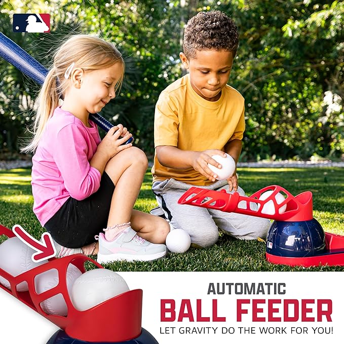 Franklin Sports Kids Baseball Pitching Machine - Pop A Pitch Batting Machine with Youth Bat + 3 Plastic Balls - Boys + Girls Toy-StrideForce Fitness