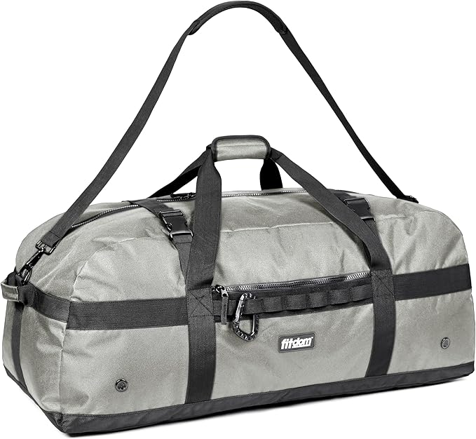 Fitdom 132L 36" Heavy Duty Extra Large Sports Gym Equipment Travel Duffel Bag W/Adjustable Shoulder & Compression Straps. Perfect for Soccer Baseball Basketball Hockey Football Team Coaches & More-StrideForce Fitness
