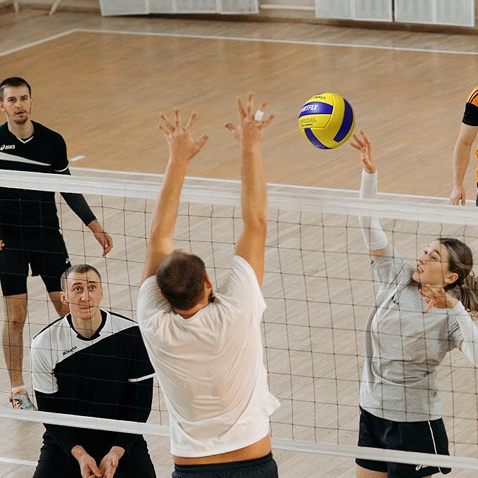 Official Size 5 Volleyball, Soft Indoor Outdoor Volleyball for Game Gym Training Beach Play, 2 Pcs Per Pack with Pump Kit-StrideForce Fitness