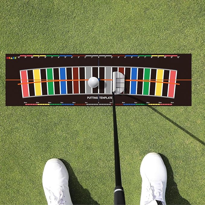 Practice Golf Putting Mat - Training Aid with Alignment Tour Aim and Putting Arc Set-StrideForce Fitness