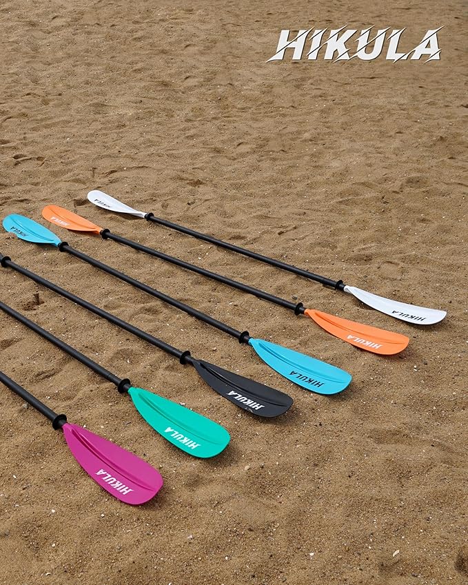 Kayak Paddle Aluminum Shaft Paddle with Nylon Blades, Floating Adjustable Kayaking Oars, 3 Piece, 220-240cm/86-94 Inches,Black/Rose/Teal/Black/Orange/Grey-StrideForce Fitness
