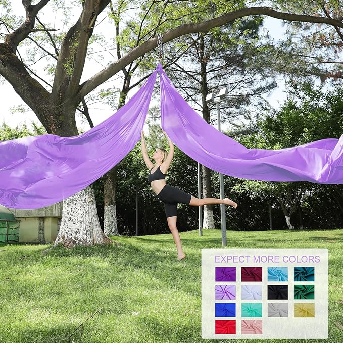 Aerial Silks 11 Yards Aerial Silks For Home Aerial Yoga Swing Aerial Yoga Hammock Swing Aerial Silk For Gymnastics-StrideForce Fitness
