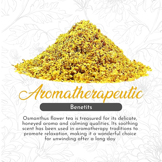 Green Hill Tea Osmanthus Flower Dried – Premium– Fragrant Osmanthus Dried Flowers -Loose Leaf Osmanthus Tea – 100% Pure, Natural, Non-GMO – Great for Brewing, Baking & Infusions 4 OZ-StrideForce Fitness