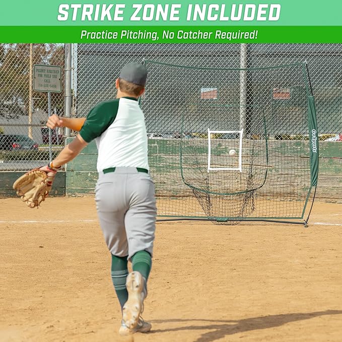 GoSportsGoSports Team Tone 7' x 7' Baseball & Softball Practice Hitting & Pitching Nets in Team Colors-StrideForce Fitness