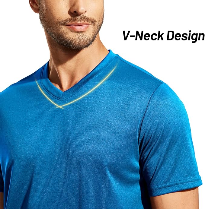 MIER Men's Quick Dry Workout Shirts Moisture Wicking Running Athletic Performance T-Shirts Recycled Polyester Top Tee-StrideForce Fitness
