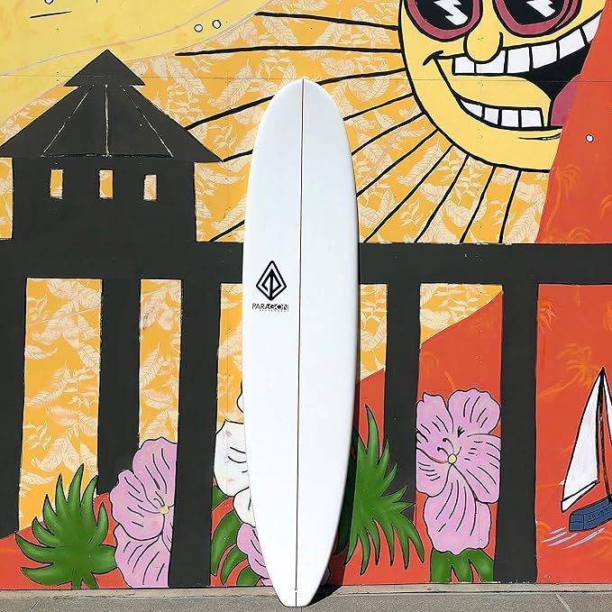 Epoxy Fiberglass Surfboard | High-Performance & Fun Single Fin Longboard Surfboard for All Wave Conditions | 8'0 | 9'0-StrideForce Fitness