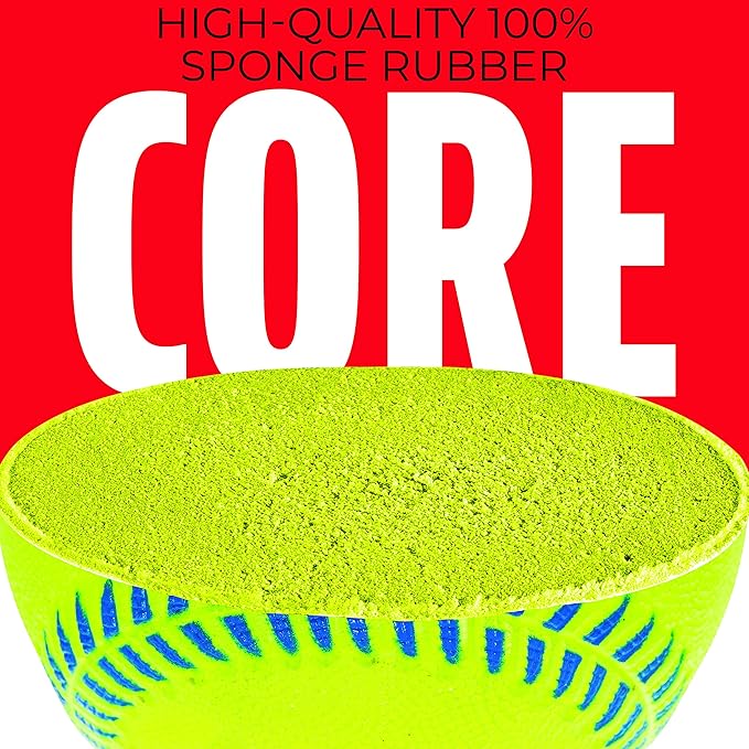 Franklin Sports - Pro Brite - Neon Rubber Teeball - MLB - Youth Tball - Baseball + Softball - Indoor & Outdoor Use-StrideForce Fitness