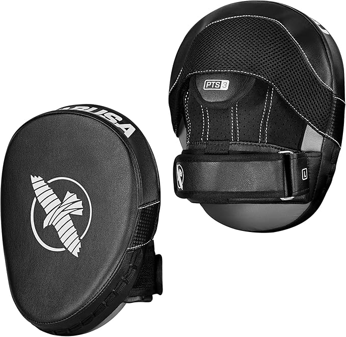 Hayabusa PTS 3 Focus Mitts Pair - Black, Micro-StrideForce Fitness