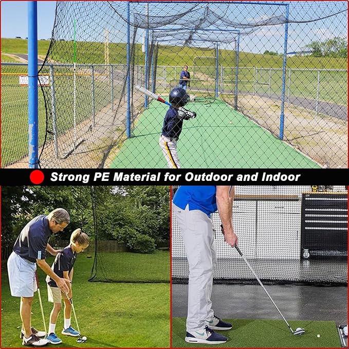 Golf Net,Golf Practice Net,Sports Netting,Sports Practice Barrier Net,Heavy Duty Ball Netting-StrideForce Fitness