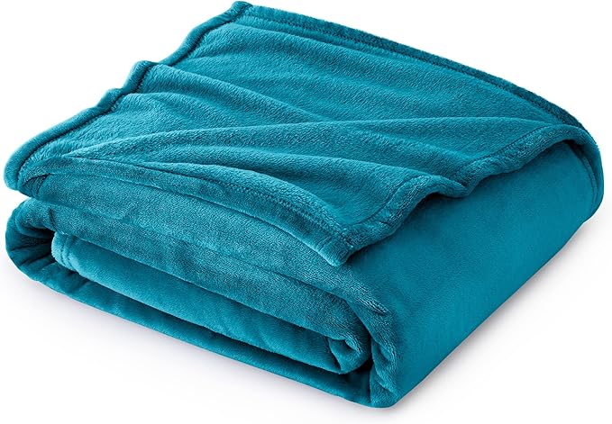 Bedsure Fleece Throw Blanket Teal - 300GSM Blankets for Couch, Sofa, Bed, Soft Lightweight Plush Cozy Throws for Toddlers, 50x60 inches-StrideForce Fitness