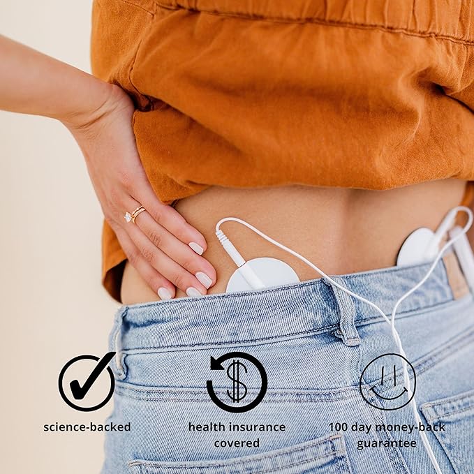 Pixie Period Pain Relief Device - Best PMS Relief Simulator with TENS Technology - Thinnest Wearable Tens Unit - Unnoticable Under Clothes - Menstrual Cramp Comfort - Alternative to Heating Pads