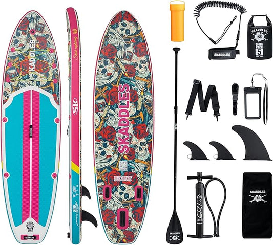 10’6’’ Portable Inflatable Stand Up Paddle Board (SUP) for Adults and Youth with Non-Slip Deck – Complete Accessories Kit, Perfect for Fishing, Yoga, Fitness & Family Fun-StrideForce Fitness