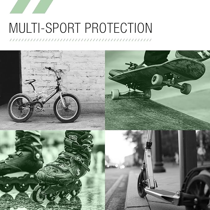 80SIX Triple Certified Multisport Helmet - Ideal for Bike, Scooter, Skateboard, Roller Skate and Inline Skate-StrideForce Fitness