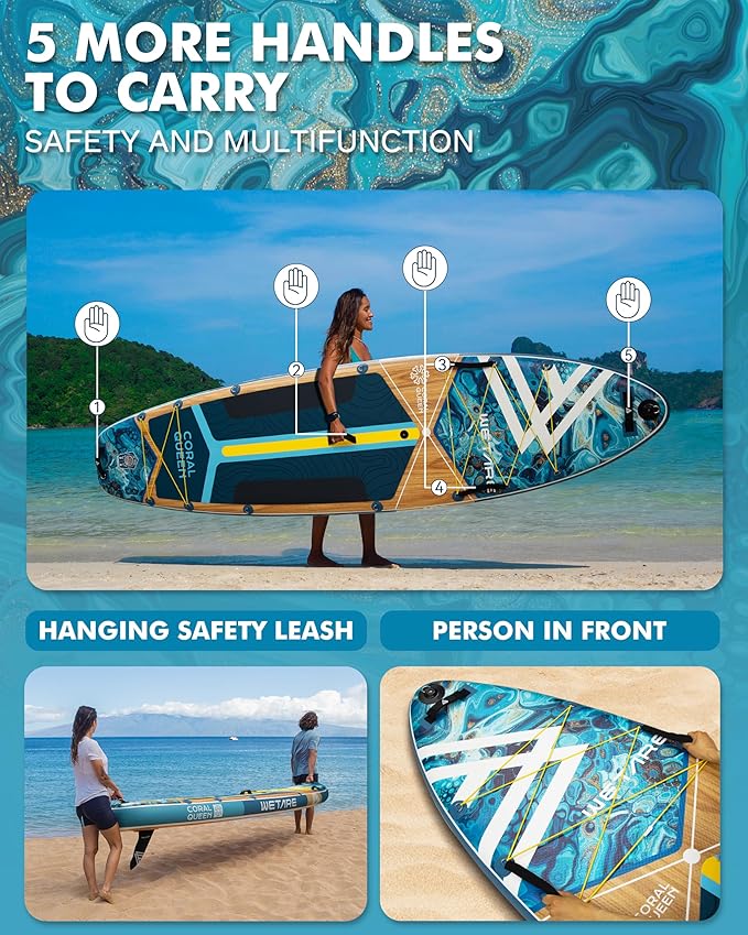 11'6"x35" Inflatable Paddle Board, 450lbs Extra Wide Stand Up Sup Board for Adults, Blow Up Paddleboard Kayak Non-Slip Stable Deck Boat for Yoga Fishing Surf-StrideForce Fitness