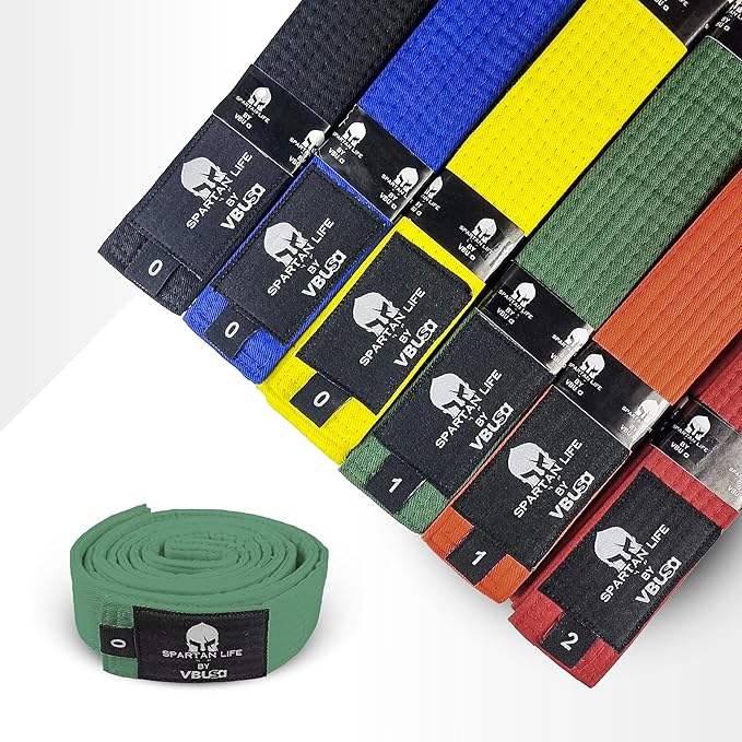 Karate Belt, All-Purpose Martial Arts Belt, Judo, Taekwondo Belt, Durable MMA Color Rank TKD Belt Size 0-6.-StrideForce Fitness