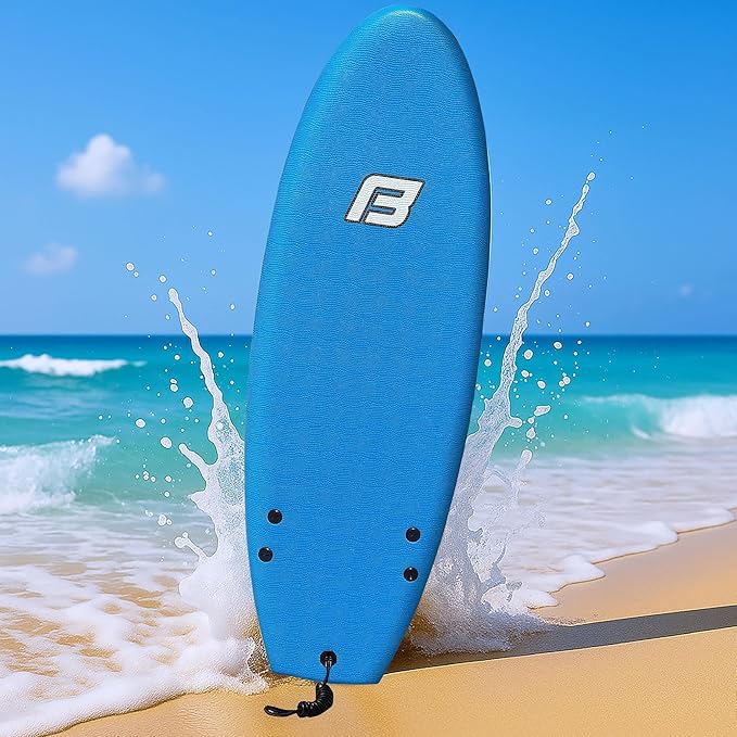 4'10" FUNBOARD Beginner Learning Softboard Surfboard Foam-StrideForce Fitness