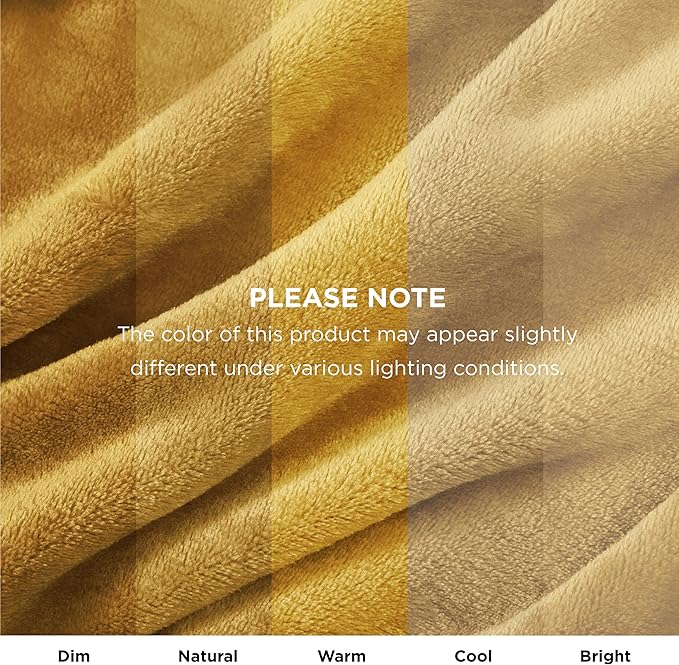 Bedsure Fleece Blankets King Size Gold Yellow - Bed Blanket Soft Lightweight Plush Cozy Fuzzy Luxury Microfiber, 108x90 inches-StrideForce Fitness