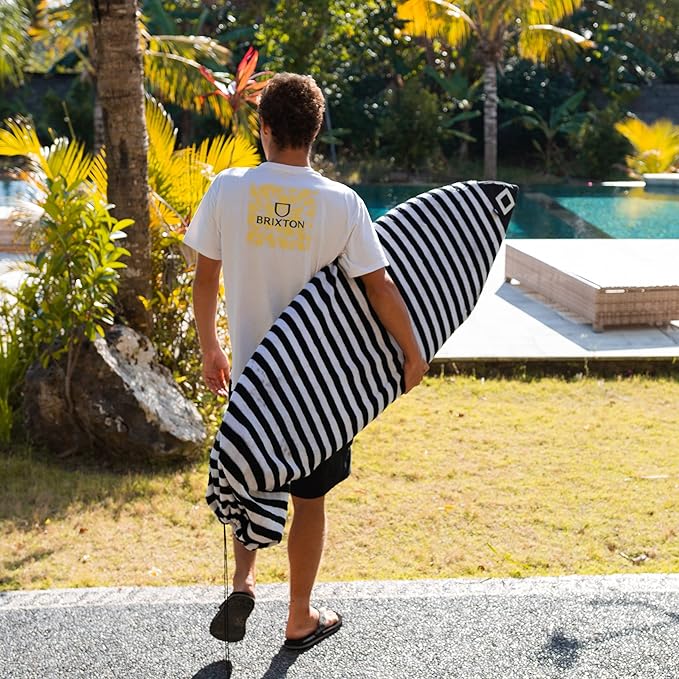 Surf Squared Surfboard Sock Cover and Paddleboard Cover - Lightweight Stretch Protective Surfboard Bag - Surfing Accessories - Shortboard, Longboard, Hybrid, Wakesurf, Standup Paddleboard SUP-StrideForce Fitness