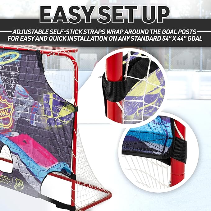 Franklin Sports NHL Street Hockey Goalie Shooting Target - Shooter Tutor Hockey Goal Practice Target - Street Hockey Net Goalie Target - Easy Attach Targe-StrideForce Fitness