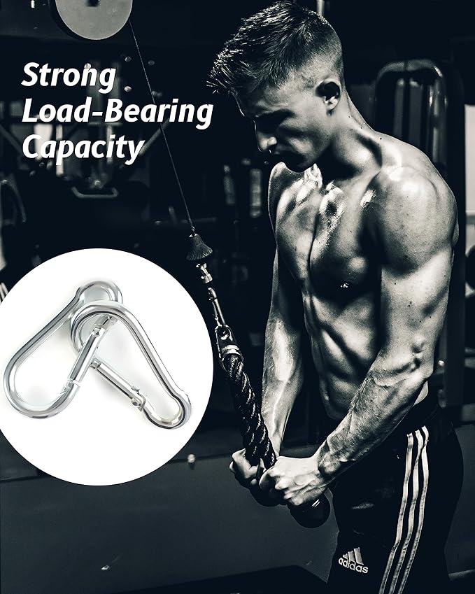 Small Carabiner Clip, 30pcs 1.57inch Mini Carabiners Clips, M4 Stainless Steel Spring Snap Hook Heavy Duty, Locking Carribenares for Climbing Hiking Camping Fishing-StrideForce Fitness