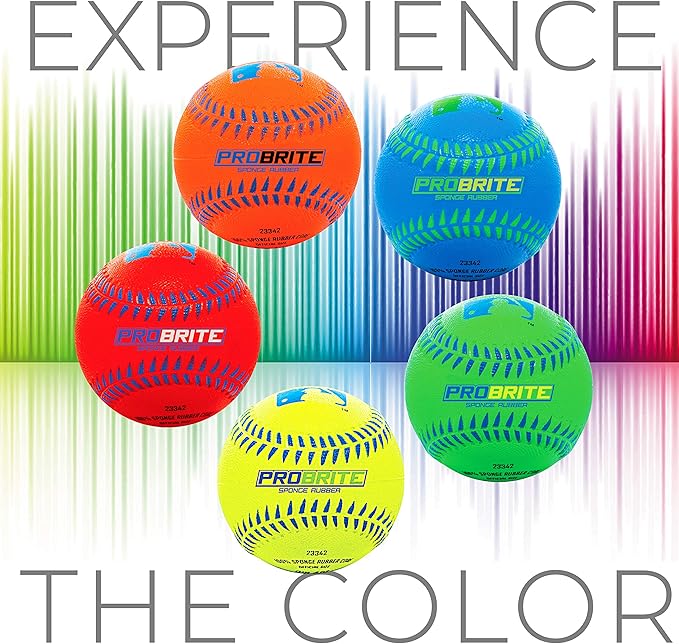 Franklin Sports - Pro Brite - Neon Rubber Teeball - MLB - Youth Tball - Baseball + Softball - Indoor & Outdoor Use-StrideForce Fitness