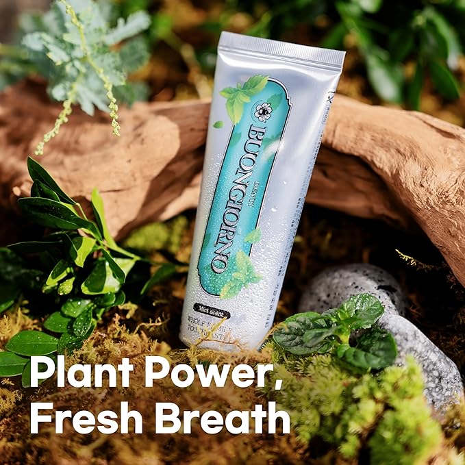 Original Toothpaste (Herbal Mint) – Bad Breath Eliminator for Halitosis & Morning Breath, Propolis, Natural Whitening(Baking Soda), Xylitol, SLS & Paraben Free (3.52fl oz / 100g)