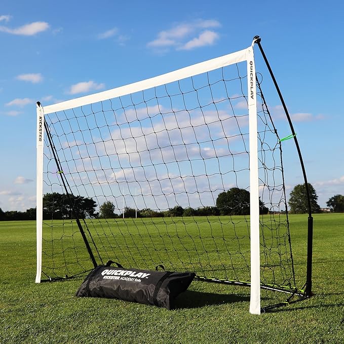 QUICKPLAY Kickster Soccer Goal Range – Ultra Portable | Quick and Easy Set Up | Includes Net and Carry Bag | Available in 7 Sizes | Backyard Soccer Net for Kids & Adults [Single Goal]-StrideForce Fitness
